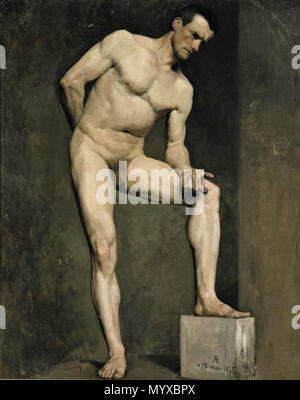 . Français: Albert Edelfelt, Académie d'homme (1875). . 1875 7 Albert Edelfelt 1875 Stockfoto