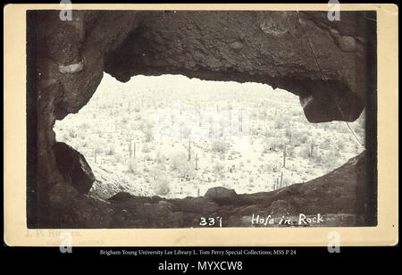 Call #: MSS P 24 Kasten 5 Ordner 2. 485 MSS P24B5F2. ca. 1871 oder 1879 2 339 Loch im Felsen. Stockfoto