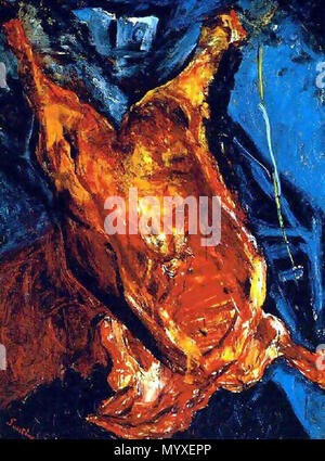 . Englisch: Bue geviertelt Italiano: Bue Squartato. 1925. Chaim Soutine (1893 - 1943) Beschreibung Belarusian-French Maler Geburtsdatum / Tod 13. Januar 1893 9. August 1943 Ort der Geburt / Todes Smilavichy Paris Authority control: Q 160141 VIAF:?:? ISNI 18015110 0000 0001 0875 8025 ULAN:?? n 500004801 LCCN: 50021650 NLA:? 35514838 WorldCat 18 Bue Squartato Stockfoto