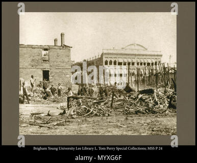 Call #: MSS P24 übergroßen Box. 803 MSS P 24. 1883 19 bleibt von Savage Feuer Stockfoto