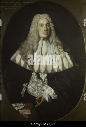 . Englisch: Portrait von Giuseppe Alberto de Ambiveri, Vikar der Bergwerke von Bergamo. ca. 1740 34 Fra Vittoredi Galgario (Giuseppe Ghislandi) - Portrait von Giuseppe Alberto de Ambiveri, Vikar der Bergwerke von Bergamo - 29.32 - Minneapolis Institut der Künste Stockfoto