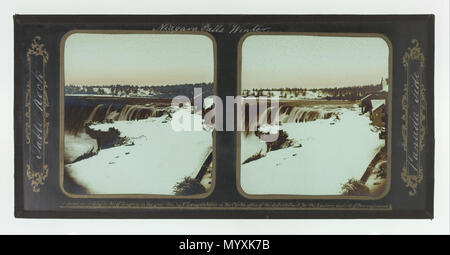 . Winter, Niagara Falls, Table Rock, Kanada Seite. 1855 35 Frederic und William Langenheim - Winter, Niagara Falls, Table Rock, Kanada - Google Kunst Projekt Stockfoto