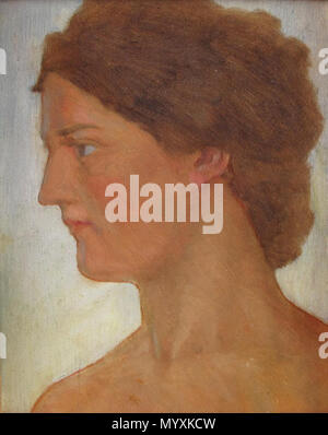 . Frauenkopf, Öl auf Karton, 27 x 21,5 cm. von 1940. Fritz Erler (1868 - 1940) Beschreibung Deutsche Maler und Illustrator Datum der Geburt / Tod 15. Dezember 1868 11. Dezember 1940 Ort der Geburt / Todes Frankenstein (Schlesien) München Authority control: Q 100750 VIAF:?:? ISNI 57408836 0000 0000 8137 053 X ULAN:?? Nr 500011750 LCCN: 93017707 GND:? 118682326 WorldCat 36 Fritz Erler Frauenkopf Stockfoto