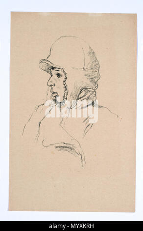 . Kunstwerke von Hermann Struck Datierung Anzeige: Ca. 1916 Bezug: Aus der Mappe Ostjüdische Jungen Objektart: Lithografie Schlagworte Inhalt/Geografie: Ostjuden, Kaunas, Art, Kopfbedeckung, Ostjude (darstellungstradition), Porträt Schlagworte Kontext: Weltkrieg (1914-1918), Jüdische Renaissance, Wehrdienst. English: Judenknabe mit Pelzmütze. Aus der Mappe "Ostjüdische Jungen'. ca. 1916 47 Hermann Struck Grafik JMBerlin 2002 241 3 Stockfoto