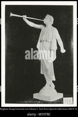 Call #: MSS P 24 Kasten 7 Ordner 16. 715 MSS P24B7F16. ca. 1893 4 Engel Moroni, die Oberseite der Tempel Stockfoto