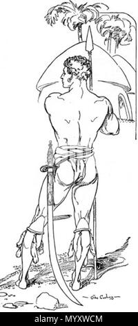 . Français: Otho Cushing (1871-1942), Le Guerrier. . 1900. Otho Cushing 24 Cushing Guerrier Stockfoto