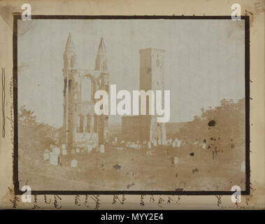 . St. Regulus Tower und der Osten Giebel von St. Andrews aus dem Nordwesten. Über 1845 48 Hill & Amp; Adamson (Schottische, aktiv 1843 - 1848) - St. Regulus Tower und der Osten Giebel von St. Andrews aus dem Nordwesten. - Google Kunst Projekt Stockfoto