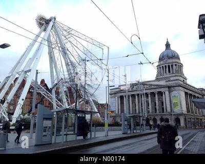 Nottingham, Nottingham NG2JS, UK. 29. Januar 2015. Arbeiten Sie im Gange auf Nottinghams Riesenrad auf dem Marktplatz. Bildnachweis: Ashley Kirk/StockimoNews/Alamy Live-Nachrichten Stockfoto