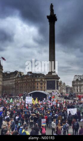 London, UK. 21. März 2015. Anti-Rassismus-Rallye in Trafalgar Square Credit: Af8images/StockimoNews/Alamy Live News Stockfoto