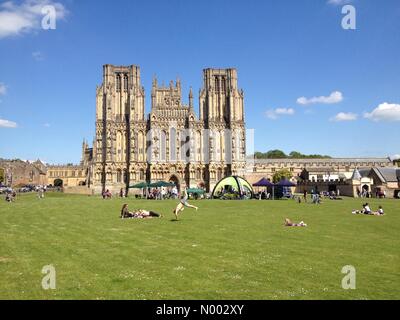 Wells, Somerset, Großbritannien. 23. Mai 2015. UK-Wetter: wunderschön sonnigen Tag in Wells, Somerset. Bildnachweis: Lee Moran/StockimoNews/Alamy Live-Nachrichten Stockfoto