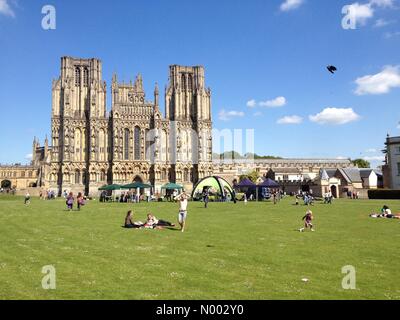 Wells, Somerset, Großbritannien. 23. Mai 2015. UK-Wetter: wunderschön sonnigen Tag in Wells, Somerset. Bildnachweis: Lee Moran/StockimoNews/Alamy Live-Nachrichten Stockfoto