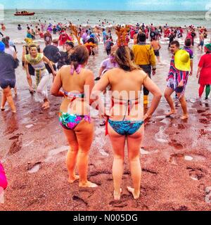 Teignmouth Boxing Day dip Stockfoto