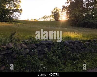 Raafenberg Rd, Sleepy Hollow, New York, USA. 9. Juni 2016. New York-Wetter: ein schöner Juniabend mit coolen komfortable Wetter und eine erfrischende Brise, wie die Sonne in Pleasantville NY untergeht. Alamy Live News/Marianne Campolongo Credit: Marianne A. Campolongo/StockimoNews/Alamy Live-Nachrichten Stockfoto