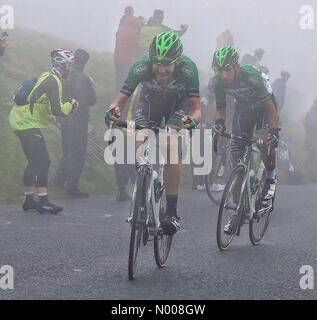 Cumbria, UK. 05. Sep, 2016. Caja Rural - Seguros RGA kämpfen nahe dem Gipfel des The Struggle - Tour von Großbritannien 2016, Stufe 2 Credit: DoonDog / StockimoNews/Alamy Live News Stockfoto