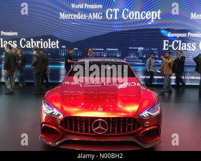 Genf, Schweiz. 7. März 2017. Weltpremiere des Mercedes AMG GT Concept Car auf der Genfer Motor Show 2017. Bildnachweis: Hochkultur / StockimoNews/Alamy Live News Stockfoto