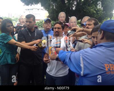 AV-Abraham Lincoln, Caracas, Distrito Capital, Venezuela. 17. Juni 2017. Venezolanischer Politiker Freddy Guevara im Gespräch mit der Presse. Bildnachweis: Luis Molina/StockimoNews/Alamy Live-Nachrichten Stockfoto