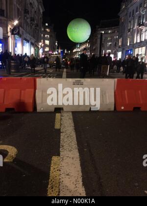 London, Großbritannien. 19. Januar, 2018. 19/01/2018 London UK einige Straßen waren rund um Oxford Circus für Lumiere London Licht festival Credit: Emin Ozkan/StockimoNews/Alamy Leben Nachrichten geschlossen Stockfoto