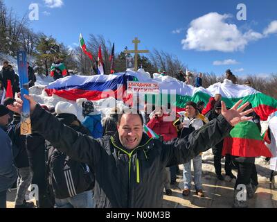 6150 Shipka, Bulgarien. 03 Mär, 2018. Tag der Befreiung Bulgariens, Schipka Denkmal, Bulgarien Credit: wanja Bovajo/StockimoNews/Alamy leben Nachrichten Stockfoto