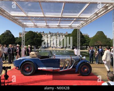 Molesey, East Molesey, Großbritannien. 02 Sep, 2018. Gewinner des Concours von Eleganz 2018 angekündigt, die 1928 Mercedes-Benz S Barker Tourer Credit: Marc12/StockimoNews/Alamy leben Nachrichten Stockfoto