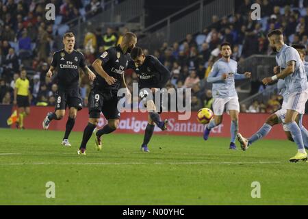 Vigo, Spanien. 11 Nov, 2018. La Liga Match zwischen Real Club Celta de Vigo und Real Madrid in Balaidos Stadium; Vigo, Endstand 2-4. Credit: Brais Seara/Alamy Live News Credit: Brais Seara/StockimoNews/Alamy leben Nachrichten Stockfoto