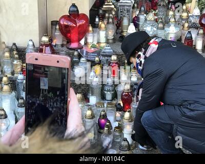 Danzig, Polen 17. Januar 2019. Danzig in Trauer nach dem tragischen Tod von Bürgermeister Pawel Ottar. Credit: Slawomir Kowalewski/StockimoNews/Alamy leben Nachrichten Stockfoto