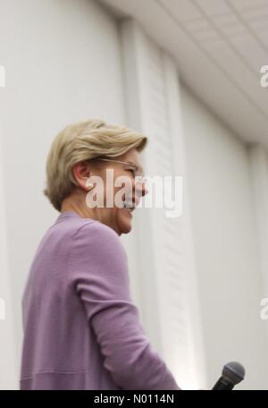 Elizabeth Warren, United States Senator aus Massachusetts und der demokratische Kandidat für den Präsidenten der Vereinigten Staaten, spricht in Hanover, New Hampshire, USA Stockfoto