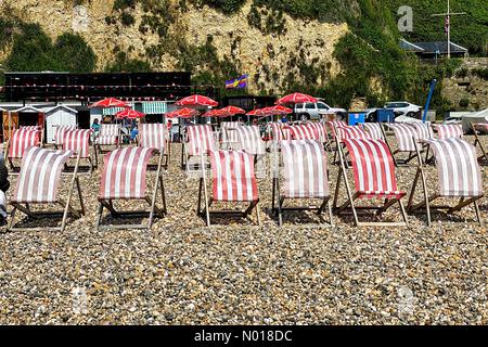 Bier, Devon. 13. Mai 2023 Wetter in Großbritannien: Herrlicher Sonnenschein am Beer Beach in Devon, Großbritannien. 13. Mai 2023. Credit nidpor Credit: Nidpor/StockimoNews/Alamy Live News Stockfoto