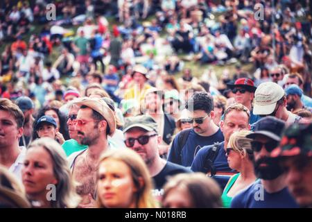 Green man Festival, Brecon Beacons, Wales, Großbritannien. August 2023. Das Green-man-Festival 2023 ist ein beliebtes Festival für Besucher. Quelle: Nidpor/Empics/Alamy Live News Stockfoto