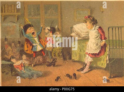 . Englisch: Illustration aus "Der Nussknacker und der Mausekönig" von Vladimir Makovsky (1882 veröffentlicht). 1882. Vladimir Makovsky (1846-1920) Alternative Namen???????? ???????? ?????????; Vladimir Egorovi? Makovskij Beschreibung russische Maler Geburtsdatum / Tod 26. Januar 1846 (7. Februar 1846 im Julianischen Kalender) vom 21. Februar 1920 Ort der Geburt / Tod Moskau Sankt Petersburg Authority control: Q 740592 VIAF:?:? ISNI 96557007 0000 00010927 6562 ULAN:?? n 500118145 LCCN: 87866486 GND:? 17424231 X WorldCat 68 Makovsky der Nussknacker und der Mausekönig 5 (7/8) Stockfoto