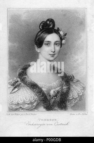 69 Maria Theresia von Österreich (1816-1867) Stockfoto