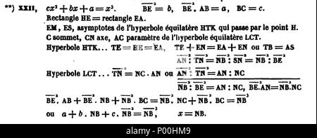 . Français: Abbildung 77 Omar Kayyam Algebre-p88c Stockfoto