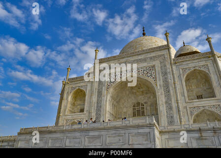 Taj Mahal, ein Marmormausoleum in Agra, Indien Stockfoto