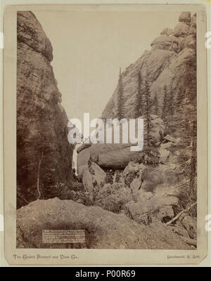 Unser Picknick Party am Sonntag Gulch. Zwischen den Mauern der großartigste Berge Der dakotas fotografiert, in der Nähe von Custer Stadt an der B.&M. Ry - der Grabill Portrait und Co., Deadwood, 0032 Stockfoto