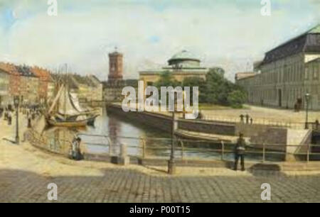 104 Blick über den Kanal in Richtung Højbro Plads, 1887 Stockfoto