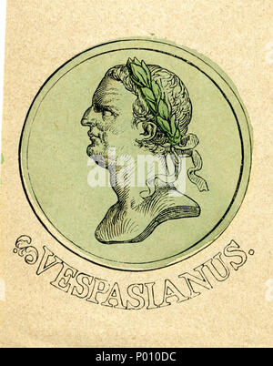 . Français: Porträt gravé. inconnue. non identifié 100 Titus Flavius Vespasianus Stockfoto