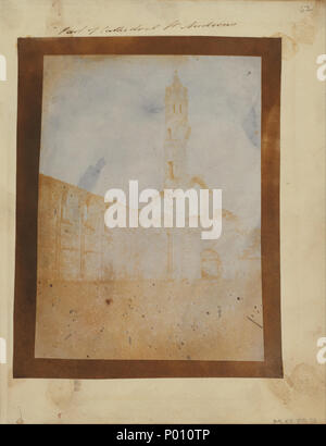 . Die Westfassade und südlichen Seitenschiff von St. Andrews Kathedrale aus Nordosten. Über 1843 102 unbekannten, britischen - die West Front- und südlichen Seitenschiff von St. Andrews Kathedrale aus dem Nordosten. - Google Kunst Projekt Stockfoto