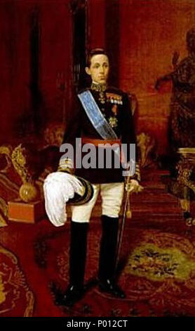 . Español: Retrato del Rey Alfonso XIII de España (1886-1941), vestido con uniforme de capitán General. . Retrato del Rey Alfonso XIII. 1903 6 Retrato de Alfonso XIII (Universidad Complutense de Madrid) Stockfoto