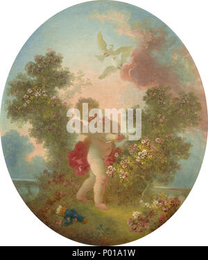 Jean-Honoré Fragonard, Liebe das Hinweissymbol, Französisch, 1732-1806, C. 1773/1776, Öl auf Leinwand, Ailsa Mellon Bruce Sammlung 14 Liebe der Sentinel A10945 Stockfoto