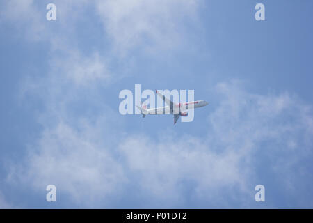 CHIANG MAI, THAILAND - 6. JUNI 2018: HS-LSH Boeing 737 MAX. 9 der Thailändischen Lion Air Airline. Von Chiangmai Flughafen in Bangkok. Stockfoto