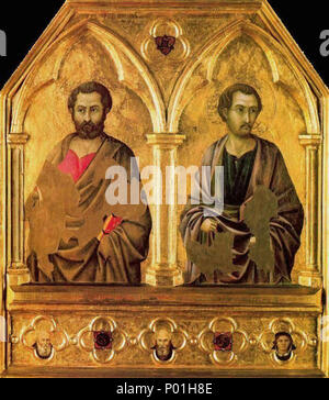 . St. Simon und Thaddäus. Zwischen 1324 und 1325 14 1. Ugolino di Nerio. St. Simon und st. Thaddeus 1324-25 London NG Stockfoto