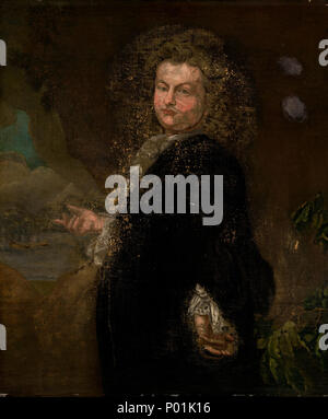 Malerei; Öl auf Leinwand; gesamt: 72,7 x 60,3 cm (28 5/8 x 23 3/4 in.) gerahmt: 90,2 x 80 x 7,9 cm (35 1/2 x 31 1/2 x 3 1/8 in.); 18 Porträt eines Mannes eine 13487 Stockfoto