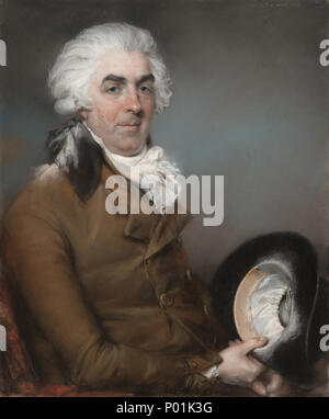 Porträt von George de Ligne Gregory; John Russell, R.A. (British, 1745 - 1806); 1793; Pastell auf Papier, auf Leinwand; 75,9 x 63,2 cm (29 7/8 x 24 7/8 in.); 2001.77 19 Porträt von George de Ligne Gregory 14433301 Stockfoto