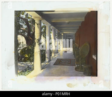 Solana, Frederick Forrest Peabody House, Eukalyptus Hill Road, Montecito, Kalifornien. Gericht arcade Stockfoto
