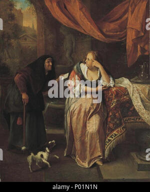 . Englisch: batseba von Jan Steen, Ende 1660s, Öl auf Leinwand, Norton Simon Museum. Batseba. Ende 1660 s2' Batseba' von Jan Steen, Ende 1660s, Norton Simon Museum Stockfoto