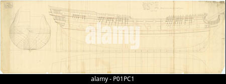 6 'Auflösung' (1758) RMG-J 3292 Stockfoto