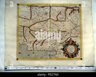 . Englisch: Ptolemäus 9. asiatische Karte, das die Länder westlich des Indus während der klassischen Antike. . 21 Mai 2013 23:11:37. Ptolemäus 15 Mercator Karte (1578) - Asiae-Tabula IX Stockfoto