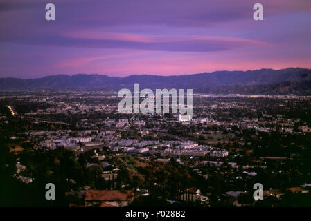 1992 historische ÜBER UNIVERSAL CITY SAN FERNANDO VALLEY Kalifornien USA Stockfoto