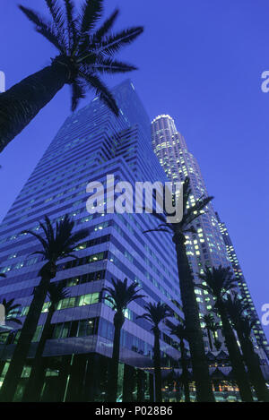 1992 historische FIRST INTERSTATE GEBÄUDE HOLLYWOOD BOULEVARD LOS ANGELES, Kalifornien, USA Stockfoto