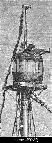 . Englisch: Eine Illustration von Jules Vernes Roman "Reisen und Abenteuer des Kapitän Hatteras', Teil I: "Die Englisch an der Noth Pole" Gezeichnet von Édouard Riou und/oder Henri de Montaut. Polski: Ilustracja powieści Juliusza Verne 'a' i Podróże Hatterasa przygody kapitana", części I: "anglicy na Północnym Biegunie" autorstwa Édouarda Riou i/lub Henri de Montauta. Français: Jules Verne: "Voyages et Aventures du Capitaine Hatteras - Les Anglais au Pôle Nord', Édouard Riou et Henri de Montaut. Diese Datei wurde hochgeladen mit Commonist. . 26. November 1866. Édouard Riou (1833-1900) Alternati Stockfoto