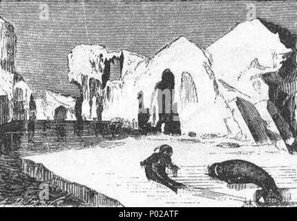. Englisch: Eine Illustration von Jules Vernes Roman "Reisen und Abenteuer des Kapitän Hatteras', Teil I: "Die Englisch an der Noth Pole" Gezeichnet von Édouard Riou und/oder Henri de Montaut. Polski: Ilustracja powieści Juliusza Verne 'a' i Podróże Hatterasa przygody kapitana", części I: "anglicy na Północnym Biegunie" autorstwa Édouarda Riou i/lub Henri de Montauta. Français: Jules Verne: "Voyages et Aventures du Capitaine Hatteras - Les Anglais au Pôle Nord', Édouard Riou et Henri de Montaut. Diese Datei wurde hochgeladen mit Commonist. . 26. November 1866. Édouard Riou (1833-1900) Alternati Stockfoto